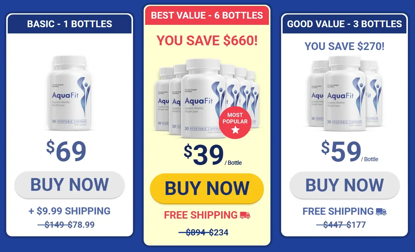 AquaFit secure checkout with special limited-time pricing